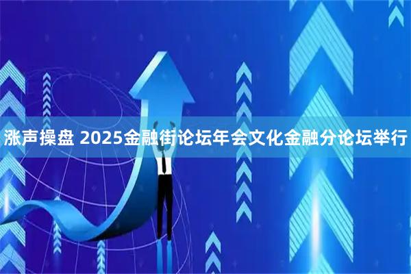 涨声操盘 2025金融街论坛年会文化金融分论坛举行